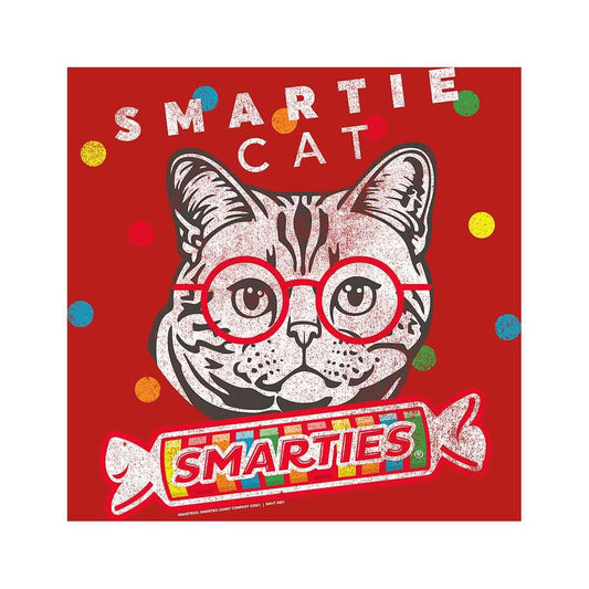 Color swatch for Smarties Smartie Cat Short Sleeve T-Shirt in Htr Red