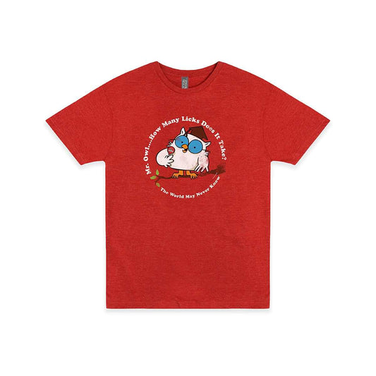 Tootsie Roll Pop Owl Short Sleeve T-Shirt Htr Red