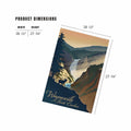 Lantern Press Waynesville North Carolina Elk and Falls Lithograph 1000 Piece Jigsaw Puzzle