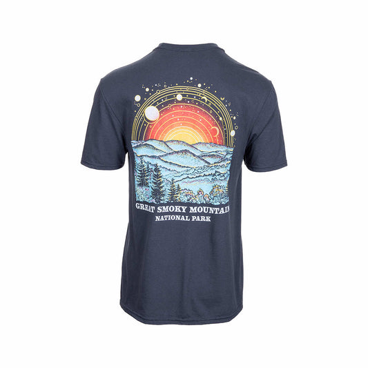 Hintz Mast General Store Mystic Rays Great Smoky Mountains National Park Short Sleeve T-Shirt Charcoal