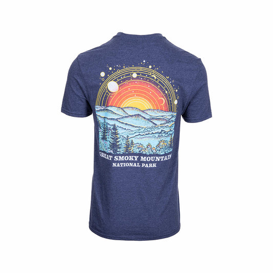 Hintz Mast General Store Mystic Rays Great Smoky Mountains National Park Short Sleeve T-Shirt Charcoal