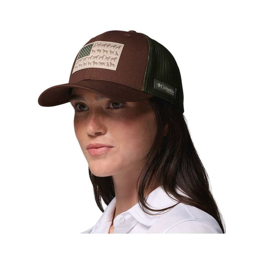 Columbia PHG Dog Flag Mesh Snapback Hat Tobacco