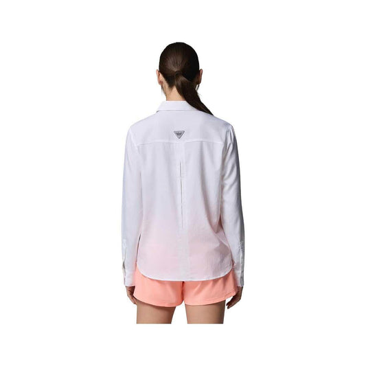 Columbia Women's PFG Castback Woven Long Sleeve Shirt  White