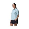 Columbia Women's PFG Castback Woven Short Sleeve Shirt  Marine Light