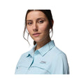 Columbia Women's PFG Castback Woven Short Sleeve Shirt  Marine Light
