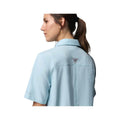 Columbia Women's PFG Castback Woven Short Sleeve Shirt  Marine Light