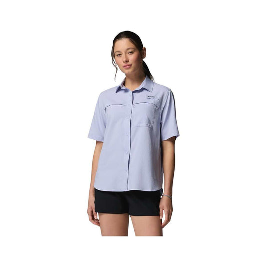 Columbia Women's PFG Castback Woven Short Sleeve Shirt Twilight