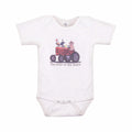 Barefoot Baby Baby Mast General Store Tractor & Friends Short Sleeve Onesie Soft Beige