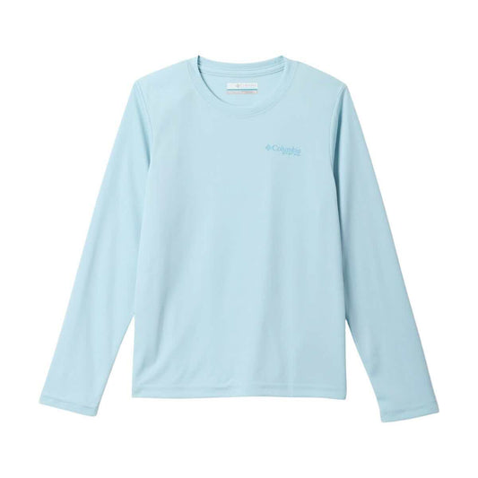 Columbia Boys' PFG Terminal Tackle Fish Flag Long Sleeve Shirt Marinelight