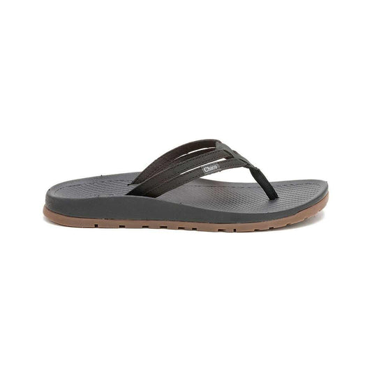 Color swatch for Chaco Women's Lowdown Leather Flip Flops in Black