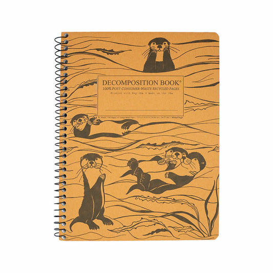 Otters College Ruled Spiral Notebook