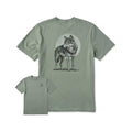 Life is Good Men's Wolf Moon Short Sleeve Crusher T-Shirt Moss Green