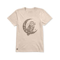 Life is Good Women's Florowl Moon Short Sleeve Crusher T-Shirt Birch White