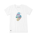 Life is Good Women's Beachy Sailing Flip Flops Short Sleeve Crusher-Lite V-Neck T-Shirt Cloud White