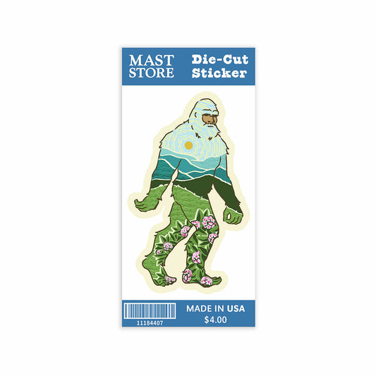 Mast General Store Spring Summer Silhouette Bigfoot Sticker