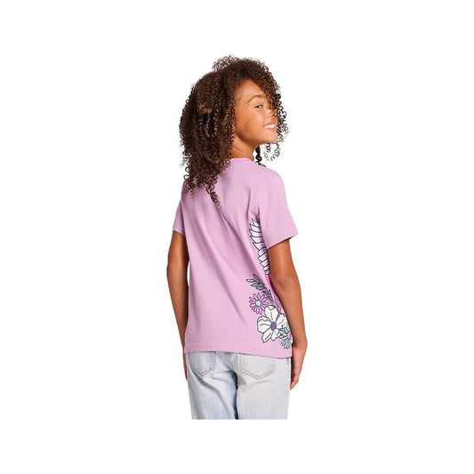 Life is Good Kids' Unicorn and Flowers Short Sleeve Crusher T-Shirt Violet Purple