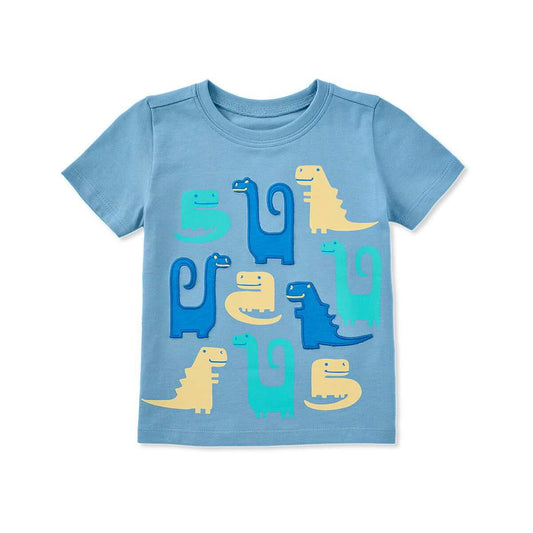 Life is Good Toddler Dino Friends Short Sleeve Crusher T-Shirt Cool Blue