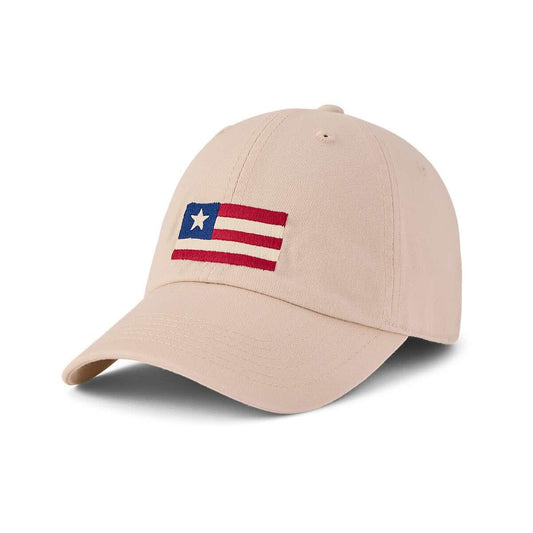 Life is Good Three Stripe Flag Chill Cap Birch White