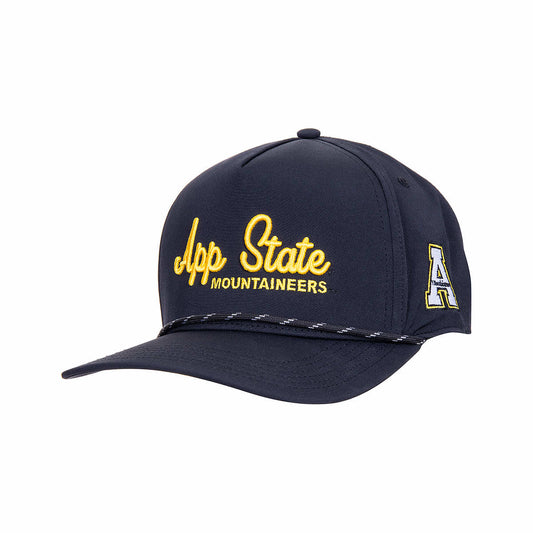 Appalachian State Rope Snapback Caddy Hat Black