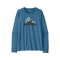 Patagonia Women's Long-Sleeved Capilene Cool Daily Shirt - Fitz Roy Nimbus  Light Aquatic Blue