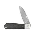 Smooth Black Burlap Micarta Highbanks Knife