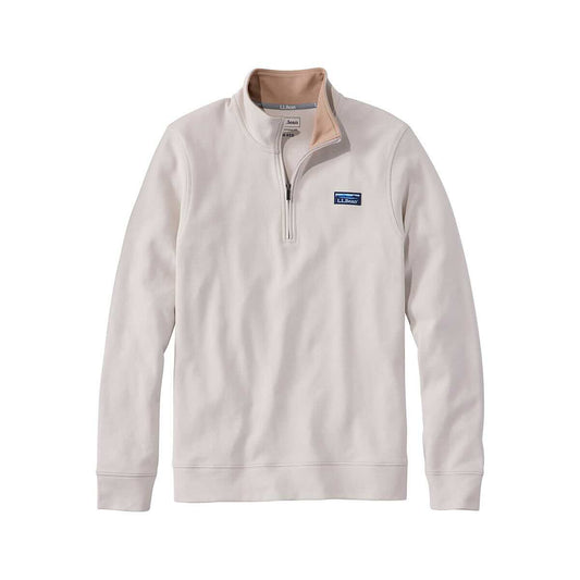 L.L.Bean Men's Comfort Stretch Performance Piqué Quarter-Zip Pullover Shore