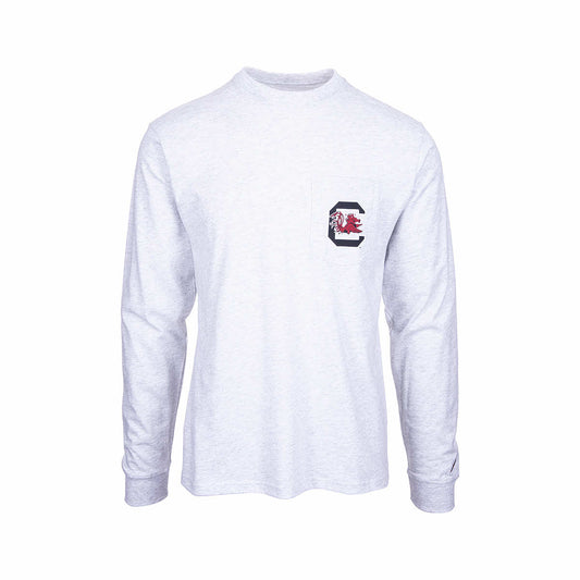 University of South Carolina Long Sleeve Pocket T-Shirt Ash
