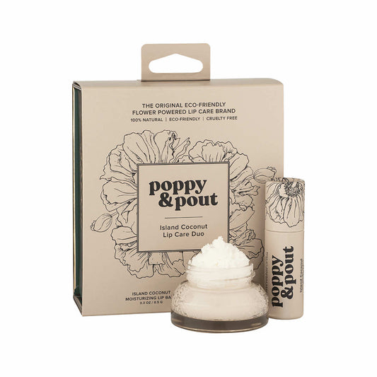 Poppy & Pout Island Coconut Lip Care Duo