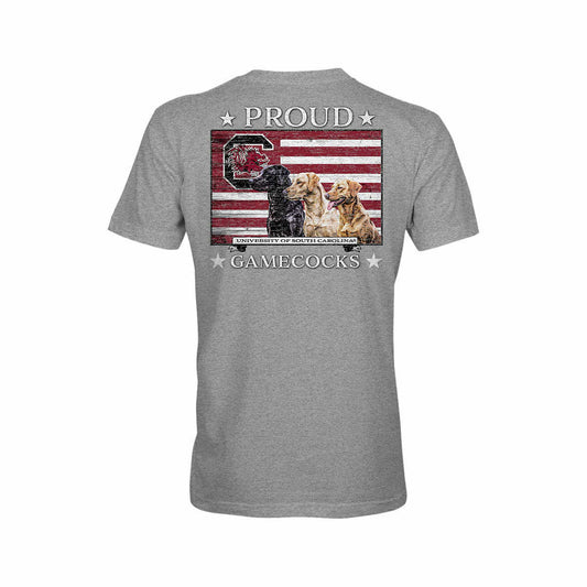 Eat More Tees Proud Gamecock Short Sleeve T-Shirt Sport Grey