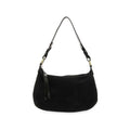 Joy Susan Effie Faux Suede Hobo Handbag Black