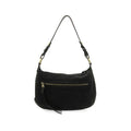 Joy Susan Effie Faux Suede Hobo Handbag  Black