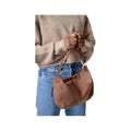 Joy Susan Effie Faux Suede Hobo Handbag  Pecan