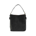 Joy Susan Rich Faux Suede Hobo Handbag  Black