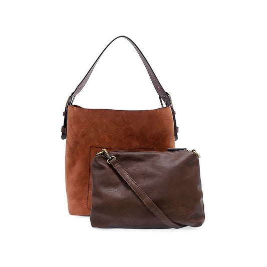 Joy Susan Rich Faux Suede Hobo Handbag Spice