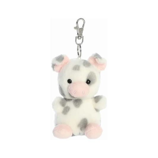 Aurora World Piggles Spotted Piglet Palm Pals Clip On Plush Keychain
