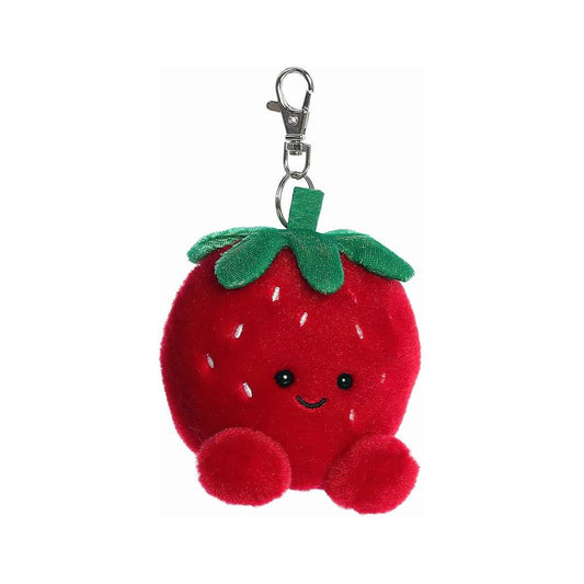 Aurora World Juicy Strawberry Palm Pals Clip On Plush Keychain