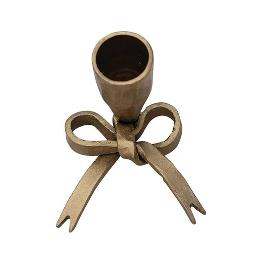 Hand-Forged Iron Bow Shaped Taper Holder