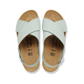 Birkenstock Women's Samira Leather Wedge Sandals - Narrow  Pure Sage