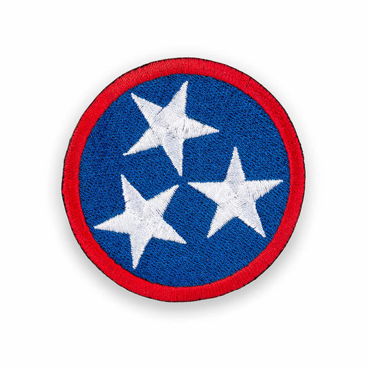 Fit Stitch Gear Tennessee Red White Blue Tri Star Iron On Patch