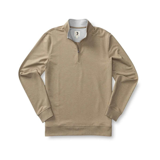 Duck Head Men's Dunmore Quarter- Zip Long Sleeve Pullover Clay Heather
