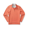 Duck Head Men's Dunmore Quarter- Zip Long Sleeve Pullover  Coral Heather