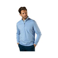 Duck Head Men's Dunmore Quarter- Zip Long Sleeve Pullover Serinity Blue Htr
