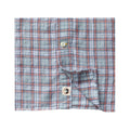 Duck Head Men's Piers Plaid Linen Poplin Sport Shirt  Sky Blue
