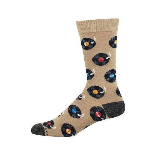 Men's Vinyl Sounds Better Crew Socks Hemp Heather