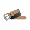 Wrangler Men's Crazy Horse Leather Belt Black Tan