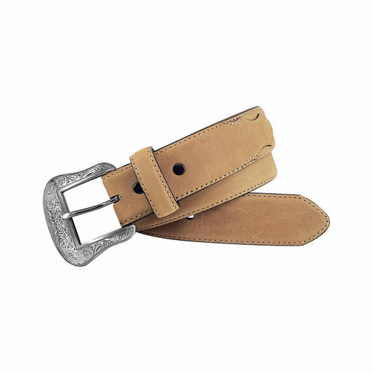 Wrangler Men's Crazy Horse Leather Belt Black Tan