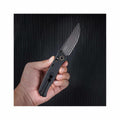 255L Medal Folding Knife  Black Micarta