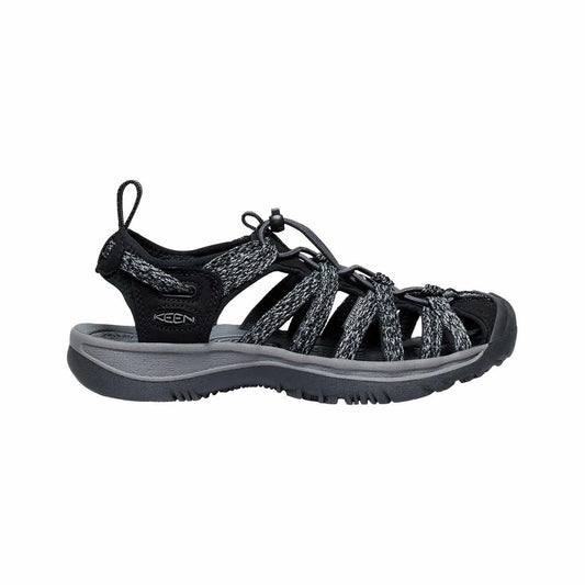 Color swatch for KEEN Women's Whisper Sandals in Black Steel Grey
