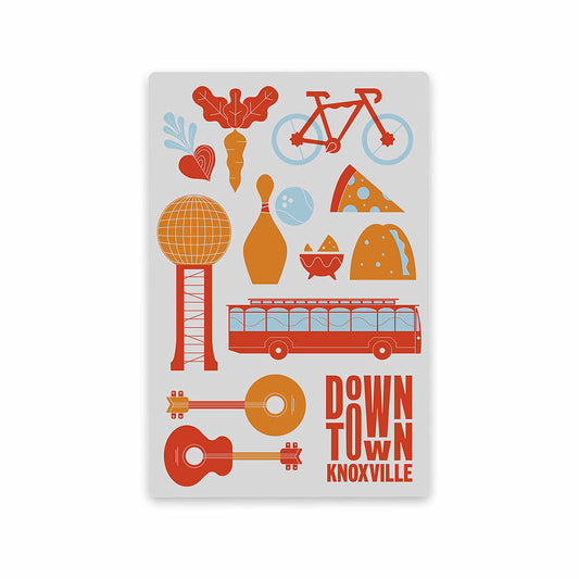 Lantern Press Downtown Knoxville Tennessee Collage Metal Magnet