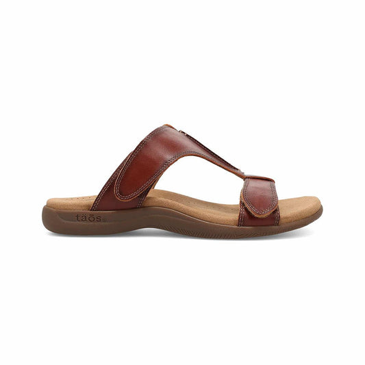 Color swatch for Taos Footwear Women's Slide Show Sandals in Cognac